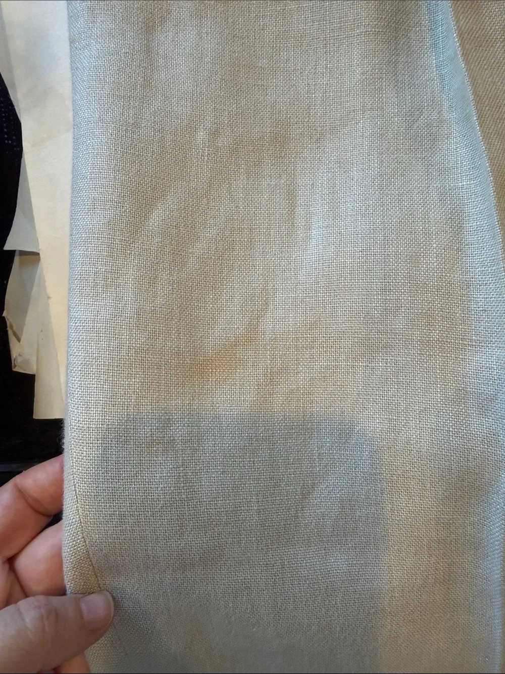 Brooks Brothers Khaki Linen Blend Pants - Light Tan size W40/L32 Madison  staine
